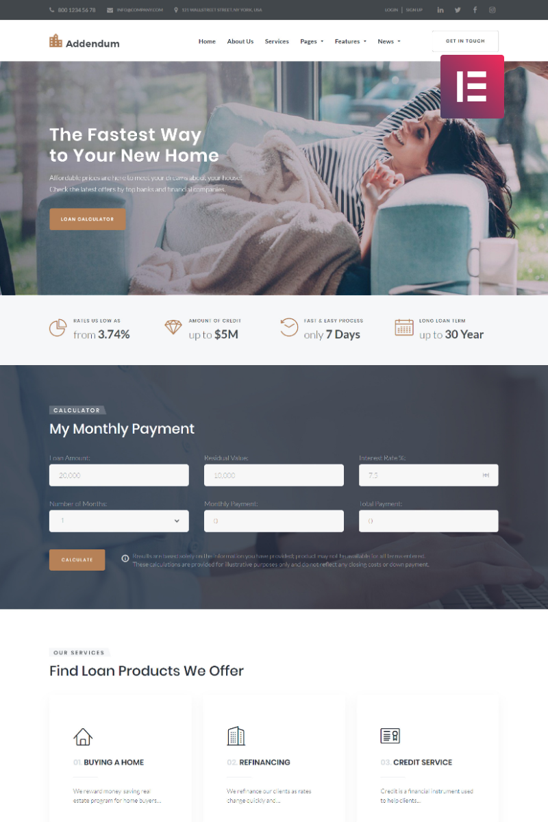  Addendum - Mortgage Company Elementor WordPress Theme