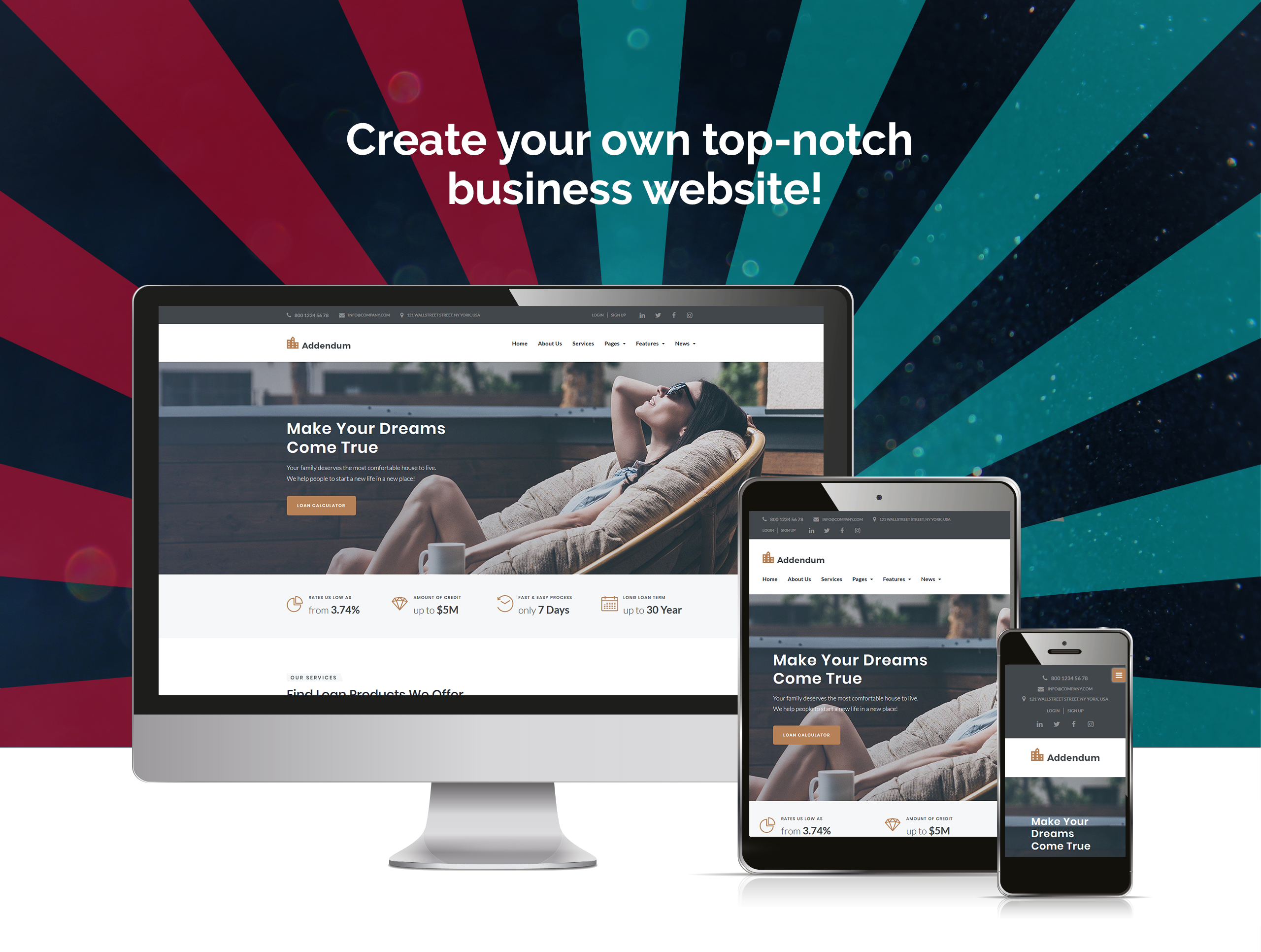 ипотечная компания wordpress elementor theme