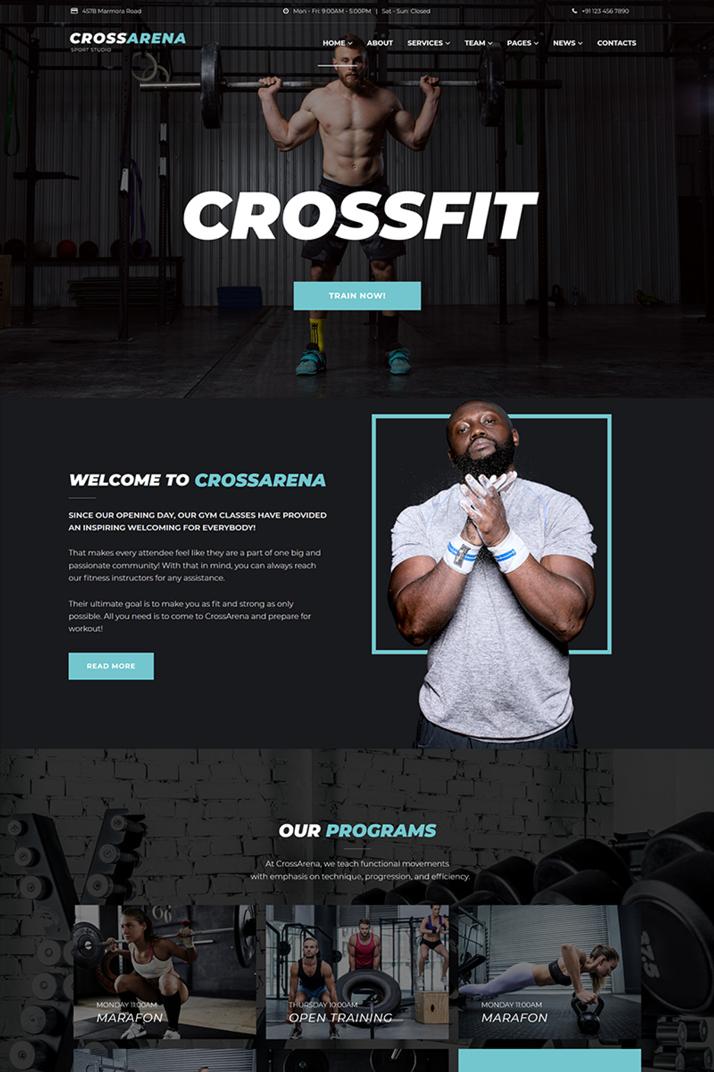 Cross Arena - Crossfit Studio Elementor WordPress Theme