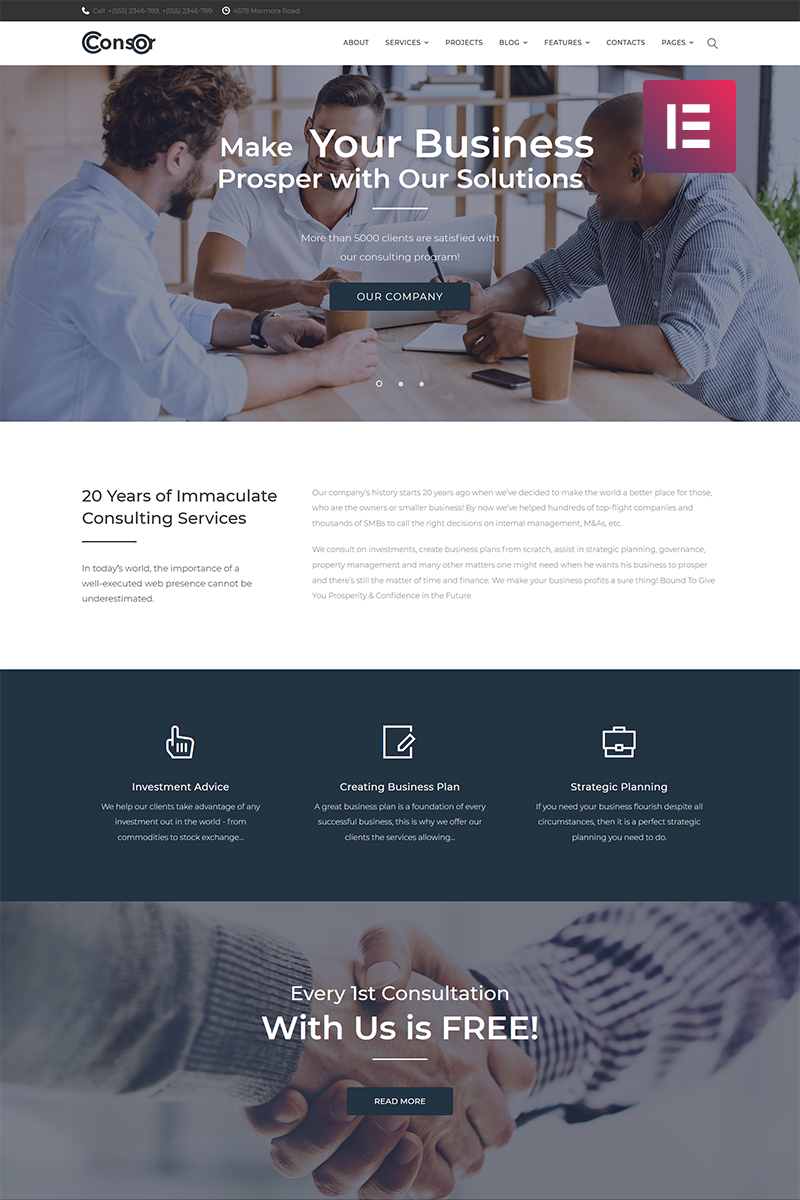  Consor - Business Consulting Elementor WordPress Theme