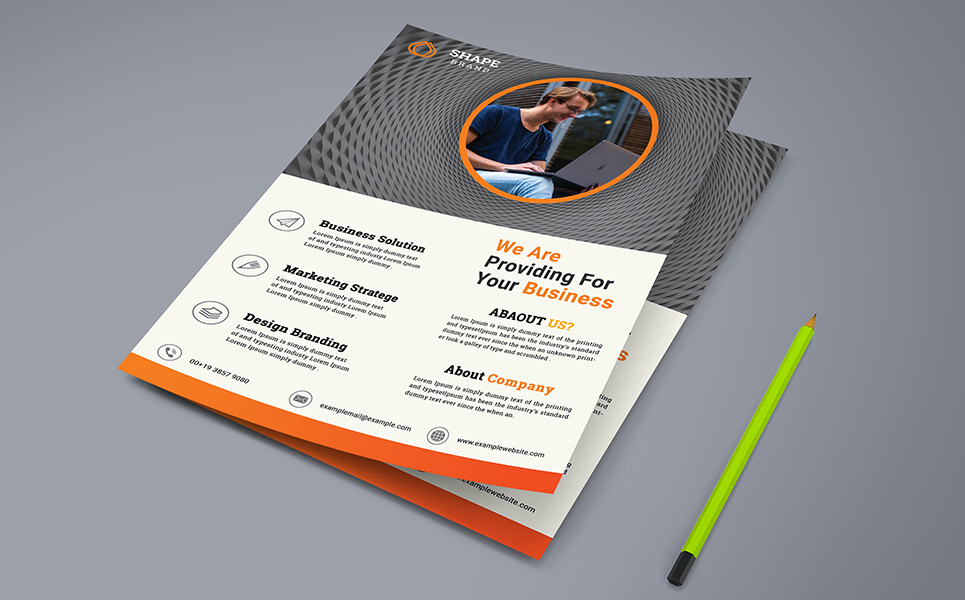 For Your Business Flyer Templates PSD Фирменный стиль Маленький скриншот Фирменный стиль "For Your Business Flyer Templates PSD"