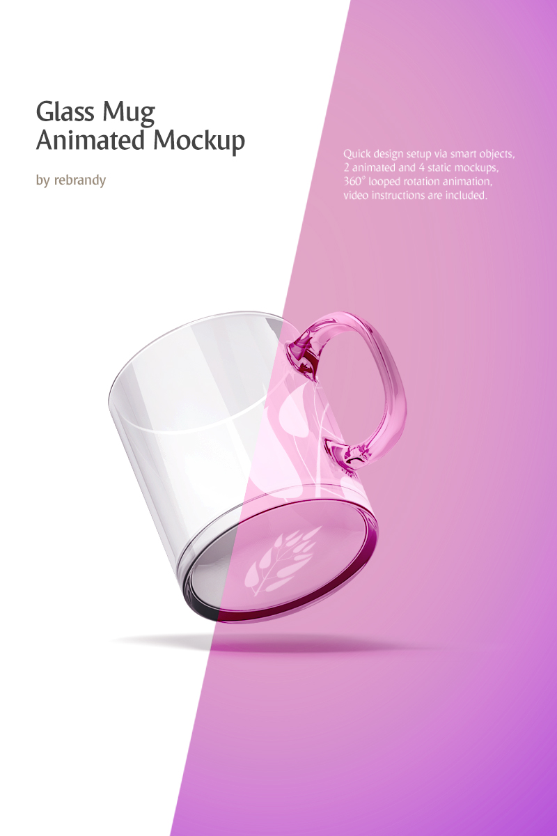 Glass Mug Animated Product Mockup Theme Small Screenshot Glass Mug Animated Product Mockup
