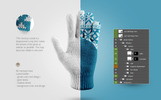 Winter Gloves Product mockup template Klein Screenshot "Winter Gloves" Product Mockup