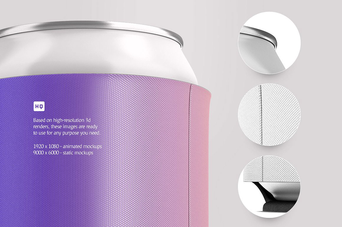 Can Koozie Animated Product Mockup Template Small Screenshot Can Koozie Animated Product Mockup