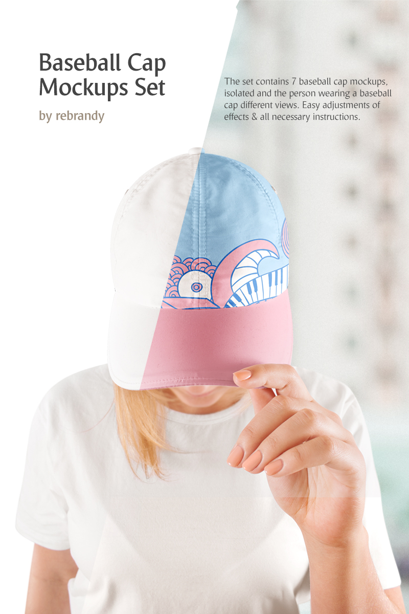 Baseball Cap Set Product Mockup Theme Small Screenshot Baseball Cap Set Product Mockup
