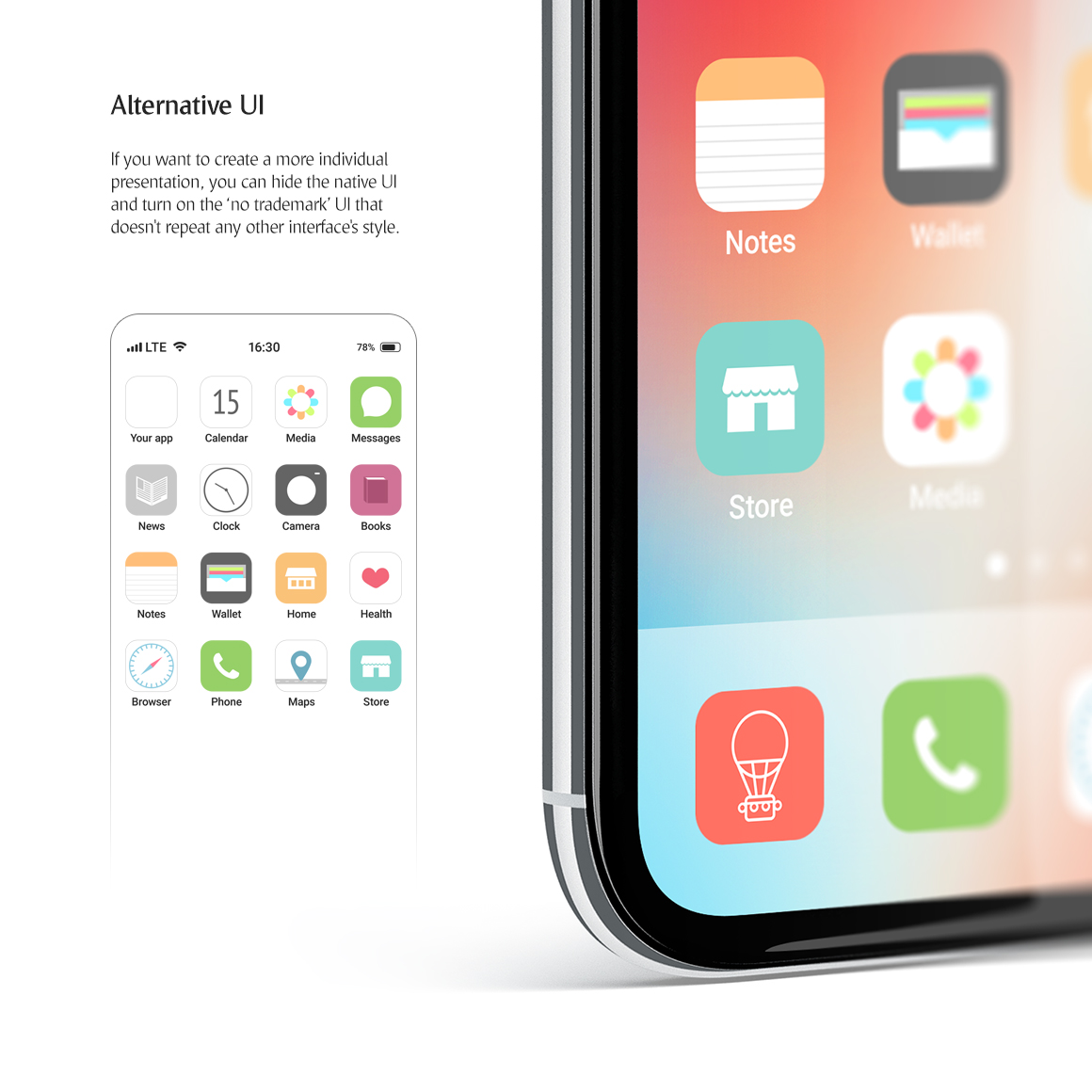 Phone App Set Product Mockup Template Small Screenshot Phone App Set Product Mockup