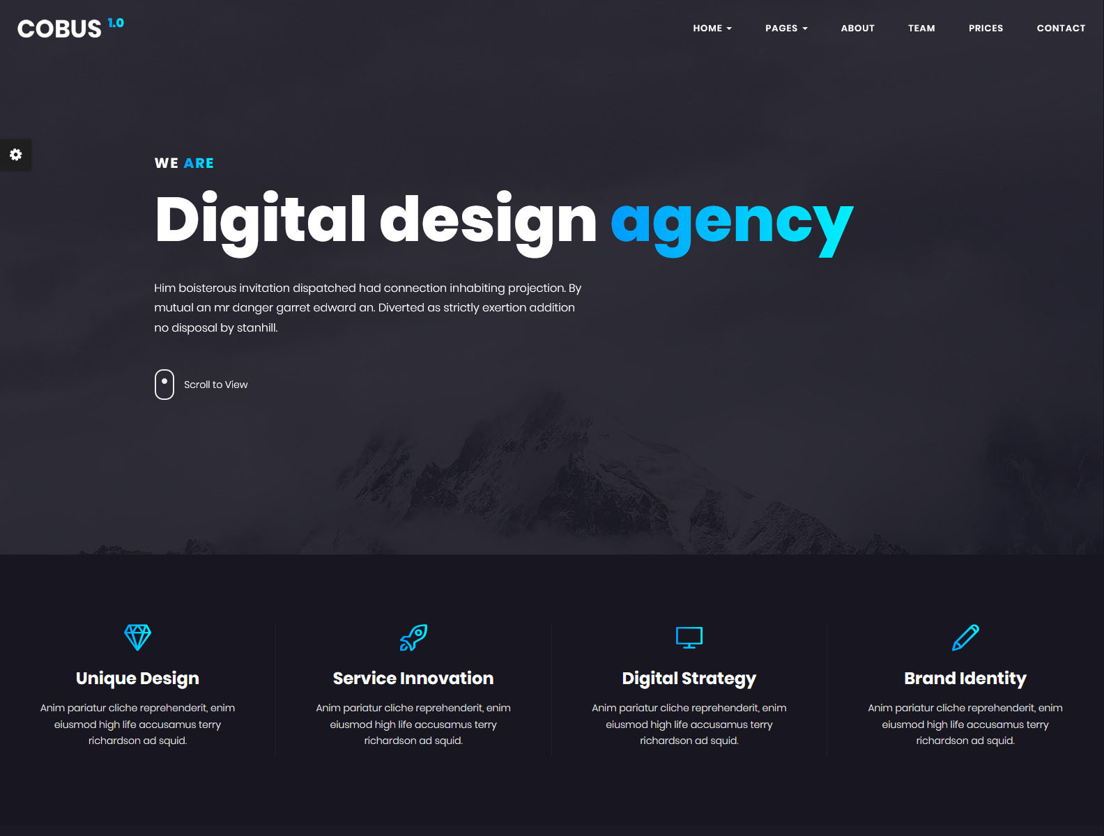 Cobus - Creative Bootstrap Website Template Small Screenshot Cobus - Creative Website Template