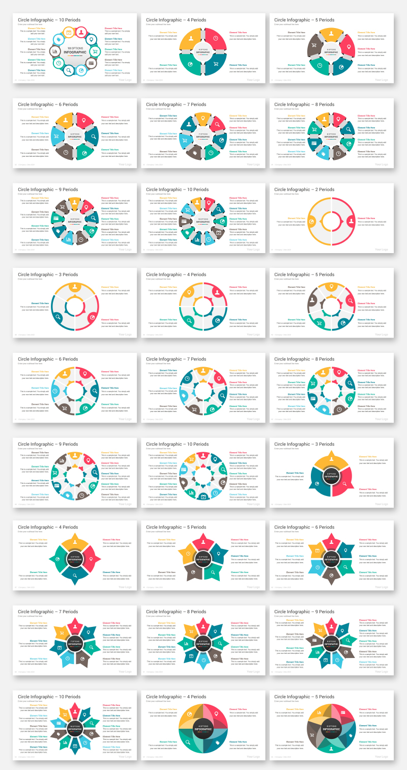 Circle Infographics Pack PowerPoint Template