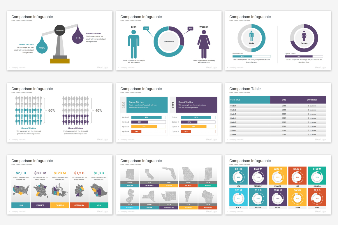 Comparison Infographics PowerPoint Template
