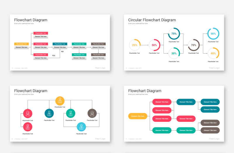 Flowchart Diagrams PowerPoint Template