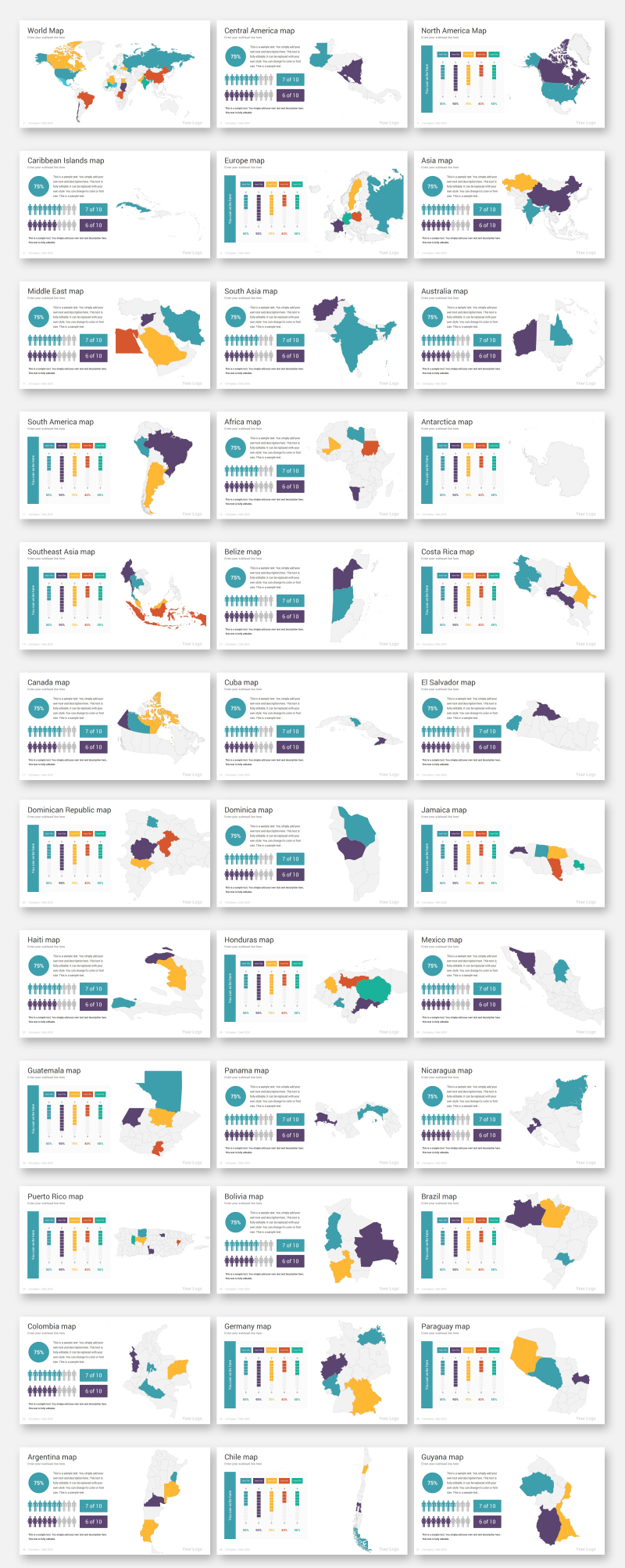 Maps infographics PowerPoint Template
