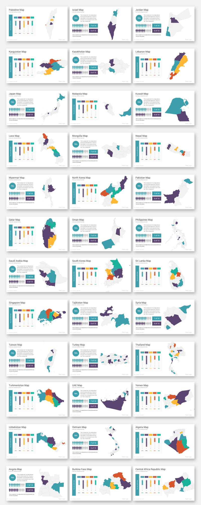 Maps infographics PowerPoint Template