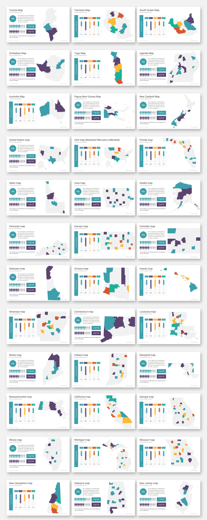 Maps infographics PowerPoint Template