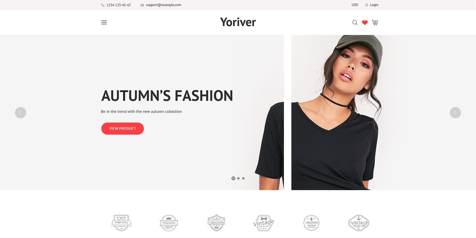 Yoriver - The Best of Fashion Theme Bootstrap Template WooCommerce Screenshot Pequeno Yoriver - The Best of Fashion Theme Tema WooCommerce №76995