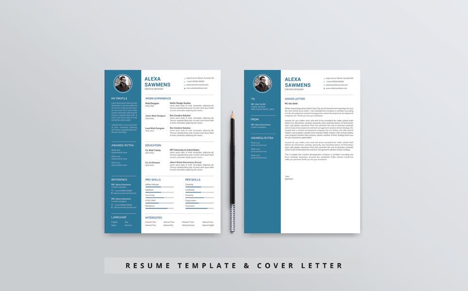Alexa Sawmens Classec Resume Theme Small Screenshot Alexa Sawmens Classec Resume Template
