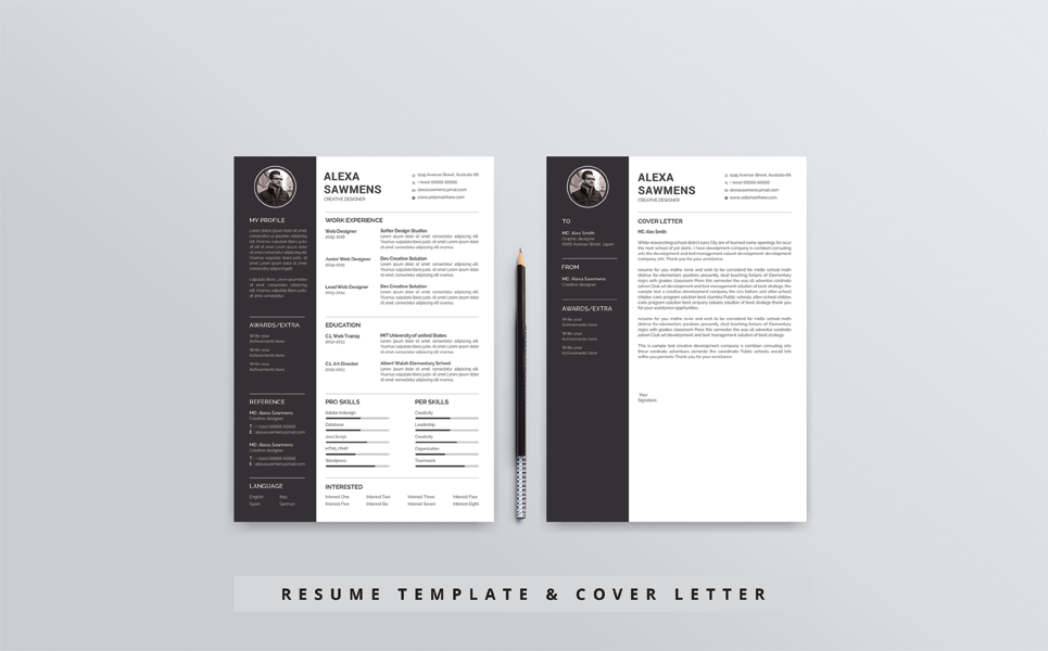 Alexa Sawmens Classec Resume Theme Small Screenshot Alexa Sawmens Classec Resume Template