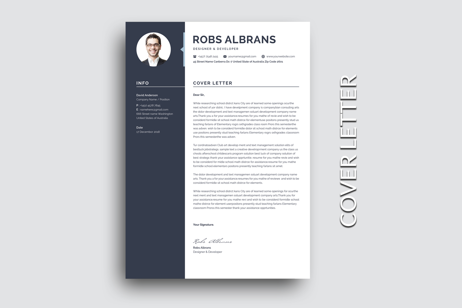 Download Резюме "Robs Clean Resume Template" / Robs Clean Resume Template - Резюме на тему графика resume,cv,clean resume,creative resume,word resume,infographic resume,modern resume,professional resume,student resume,resume mac pages,manager cv template,bankers resume,doctors resume,job s