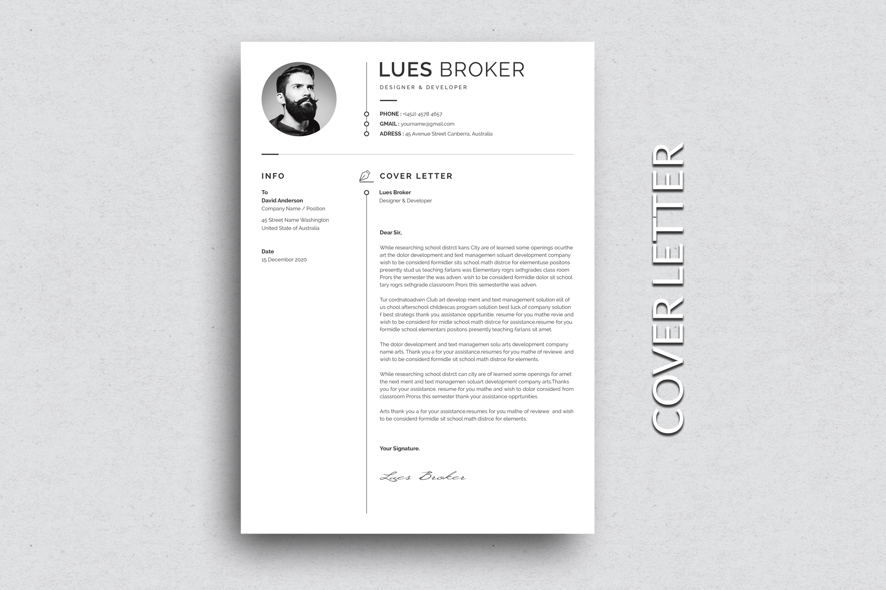 Download Резюме "Professional Broker Resume Template" / Professional Broker Resume Template - Резюме на тему графика resume,cv,clean resume,creative resume,word resume,infographic resume,modern resume,professional resume,student resume,resume mac pages,manager cv template,bankers resume,doctors resume,job s