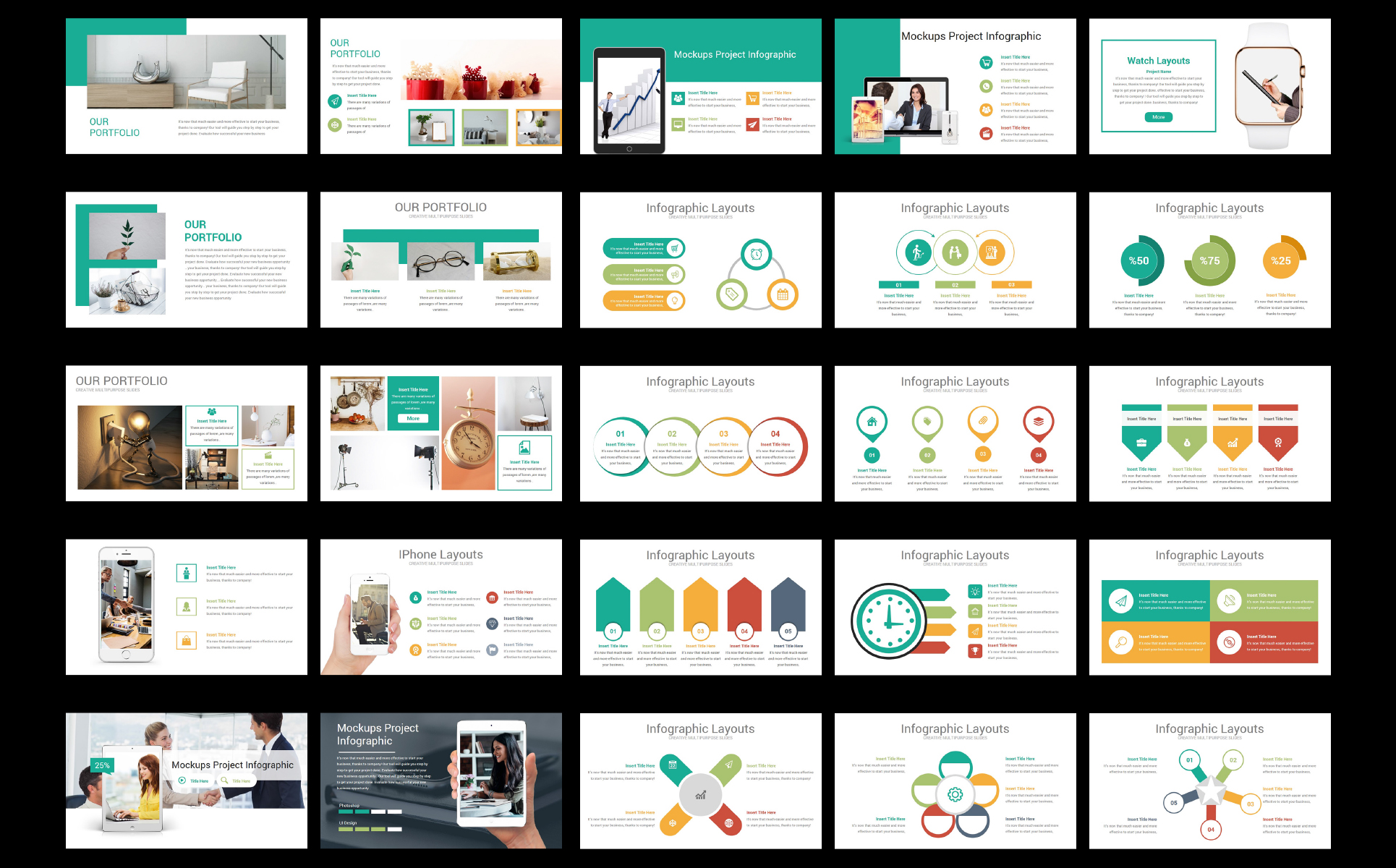Business Solutions Presentation Luxusní powerpoint šablona Malý screenshot Luxusní PowerPoint šablona "Business Solutions Presentation"