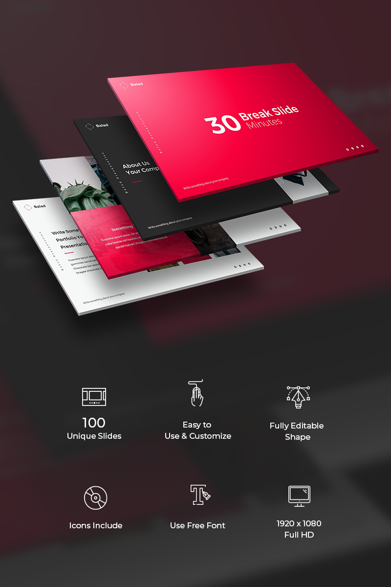balad stylish powerpoint template 71431