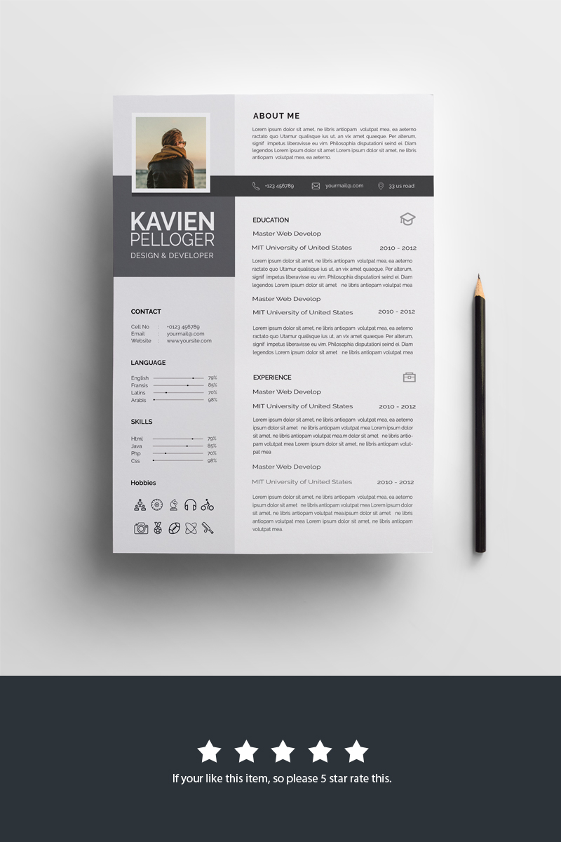 Pelloger Resume Theme Small Screenshot Pelloger Resume Template