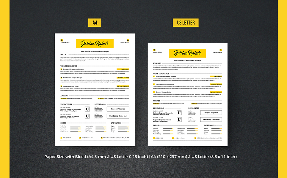 Jarina - Modern Resume Template Small Screenshot Jarina - Modern Resume Template