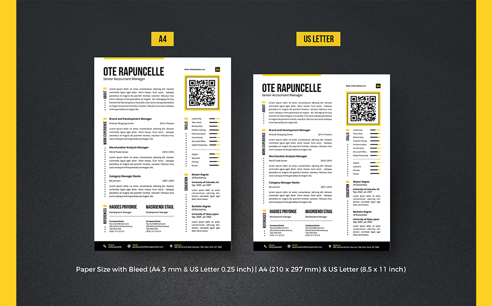 Ote - Modern Resume Theme Small Screenshot Ote - Modern Resume Template