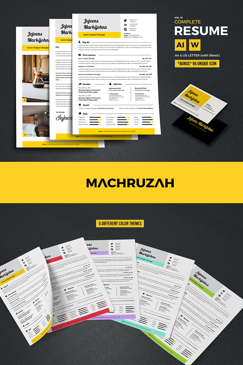 Jojoens - Modern Plantilla de CV Captura de Pantalla Pequeña Plantilla de CV para Sitio de Gráficos