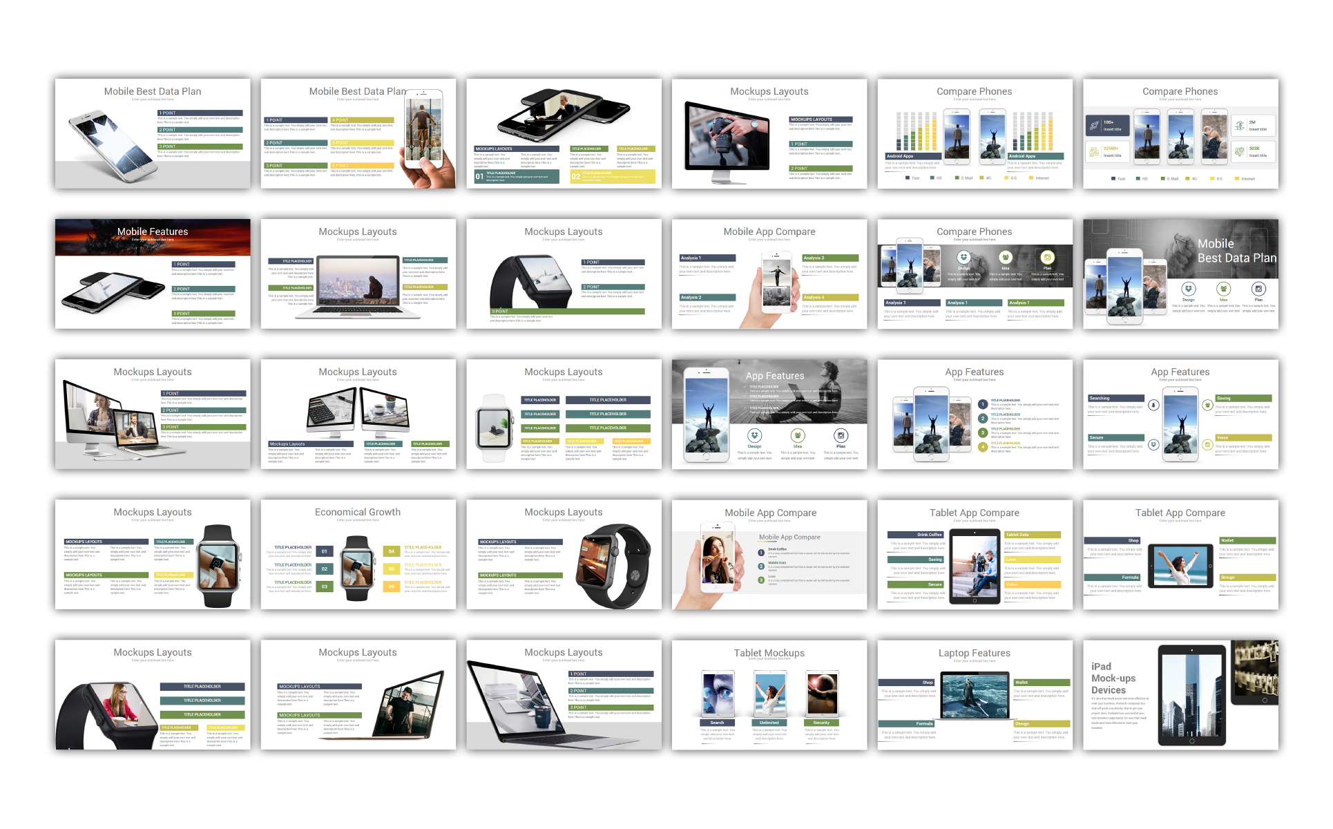 Mock-ups PowerPoint Template #77027