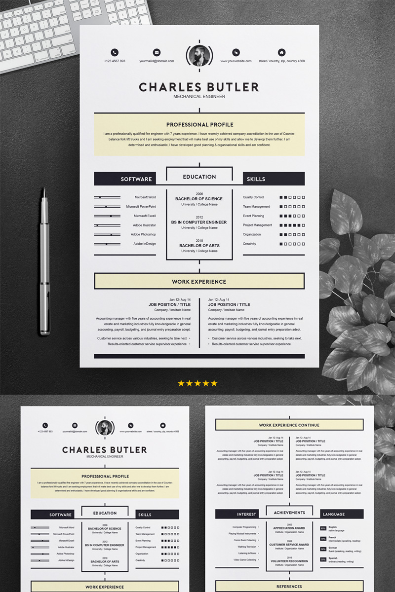 Charles Butler Premium Resume Template Small Screenshot Charles Butler Resume Template