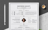 Mathew 奖金 简历模板 小的屏幕截图 "Mathew" 奖金简历模板