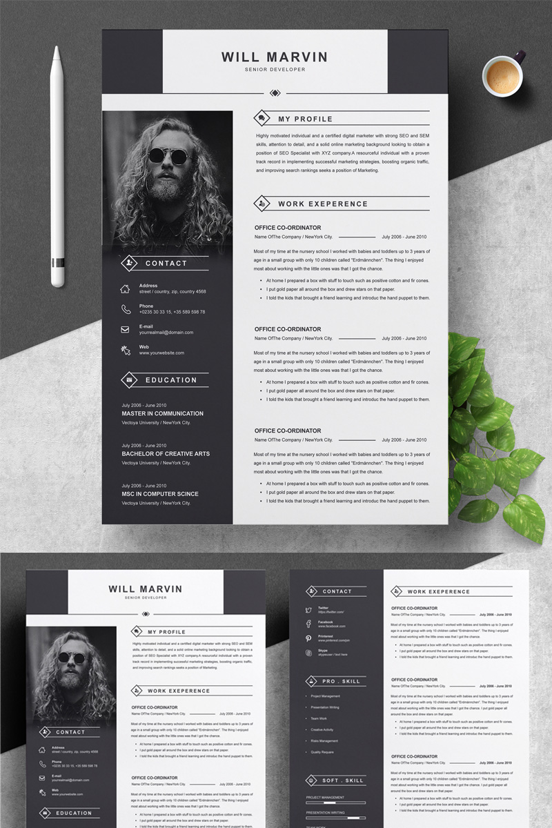 Will Premium Resume Template Small Screenshot Will Resume Template