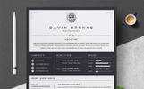 Davin Premium Lebenslauf- Theme Kleiner Screenshot Lebenslauf-Vorlage namens "Davin"