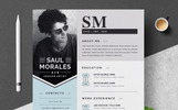 Saul Premium Plantilla de CV Captura de Pantalla Pequeña Plantilla de CV para Sitio de Gráficos
