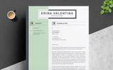 Erina Premium Lebenslauf- Vorlage Kleiner Screenshot Lebenslauf-Vorlage namens "Erina"