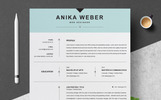 Anika Premium Lebenslauf- Theme Kleiner Screenshot Lebenslauf-Vorlage namens "Anika"