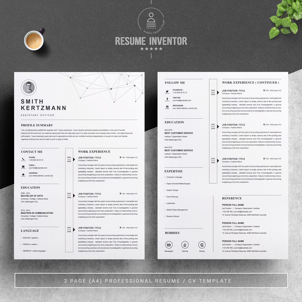 Smith Premium Resume Template Small Screenshot Smith Resume Template