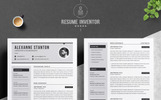 Alexanne Premium Tema de CV Captura de Pantalla Pequeña Plantilla de CV para Sitio de Gráficos
