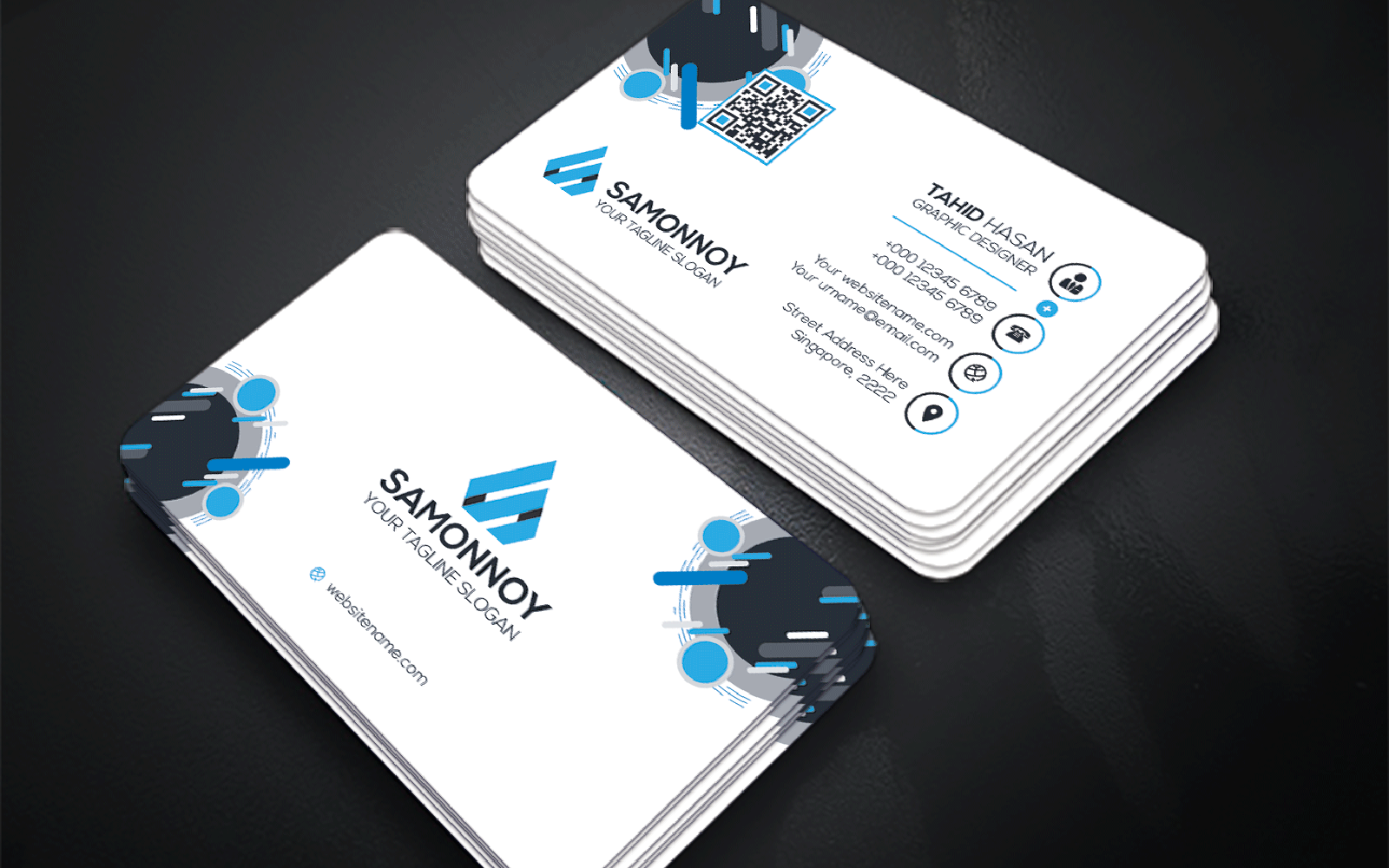 Download Фирменный стиль "Business Card - Corporate Identity Template" / Business Card - Corporate Identity Template - Фирменный стиль на тему графика print,designer,business,card,both,side,design,green,black,white,professional,modern,graphic,landscape,official,standard,creative,simple,web,logo