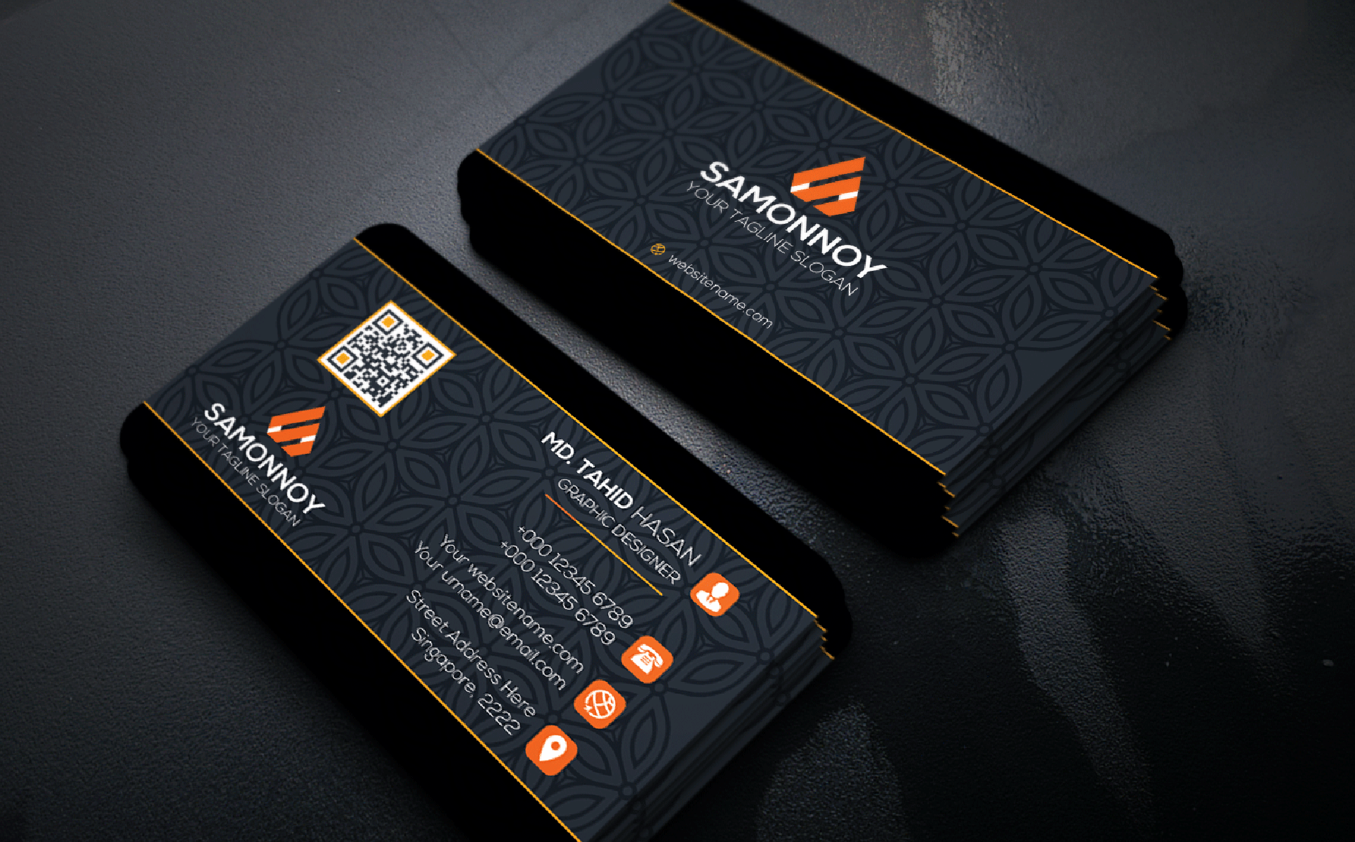 Download Фирменный стиль "Business Card - Corporate Identity Template" / Business Card - Corporate Identity Template - Фирменный стиль на тему графика print,designer,business,card,both,side,design,green,black,white,professional,modern,graphic,landscape,official,standard,creative,simple,web,logo