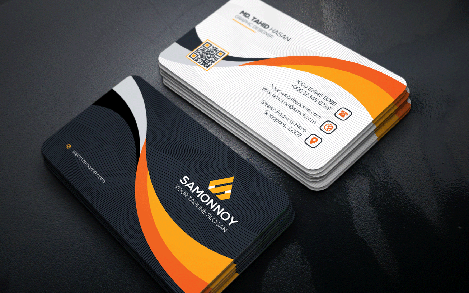 Download Фирменный стиль "Business Card - Corporate Identity Template" / Business Card - Corporate Identity Template - Фирменный стиль на тему графика print,designer,business,card,both,side,design,green,black,white,professional,modern,graphic,landscape,official,standard,creative,simple,web,logo