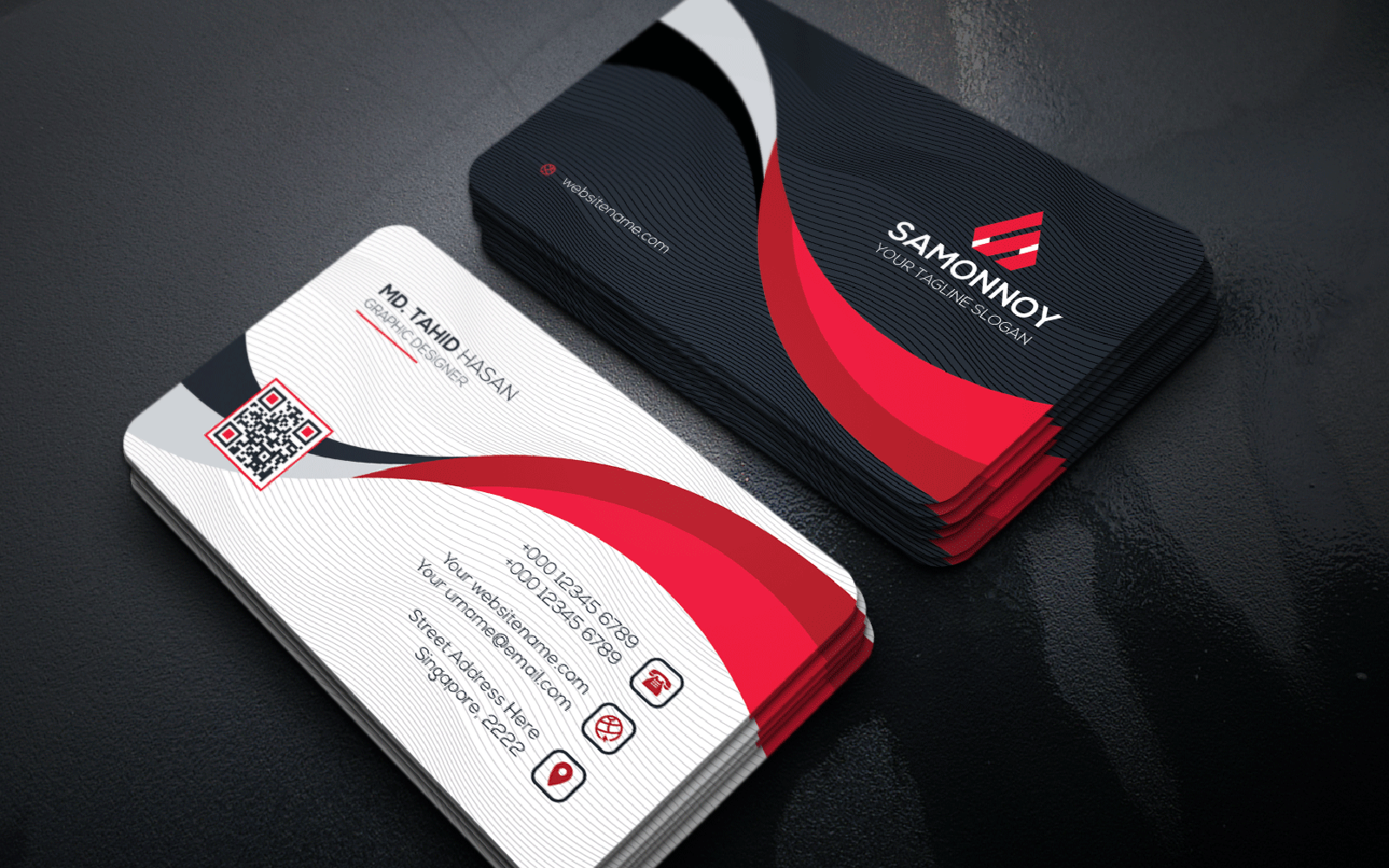 Download Фирменный стиль "Business Card - Corporate Identity Template" / Business Card - Corporate Identity Template - Фирменный стиль на тему графика print,designer,business,card,both,side,design,green,black,white,professional,modern,graphic,landscape,official,standard,creative,simple,web,logo