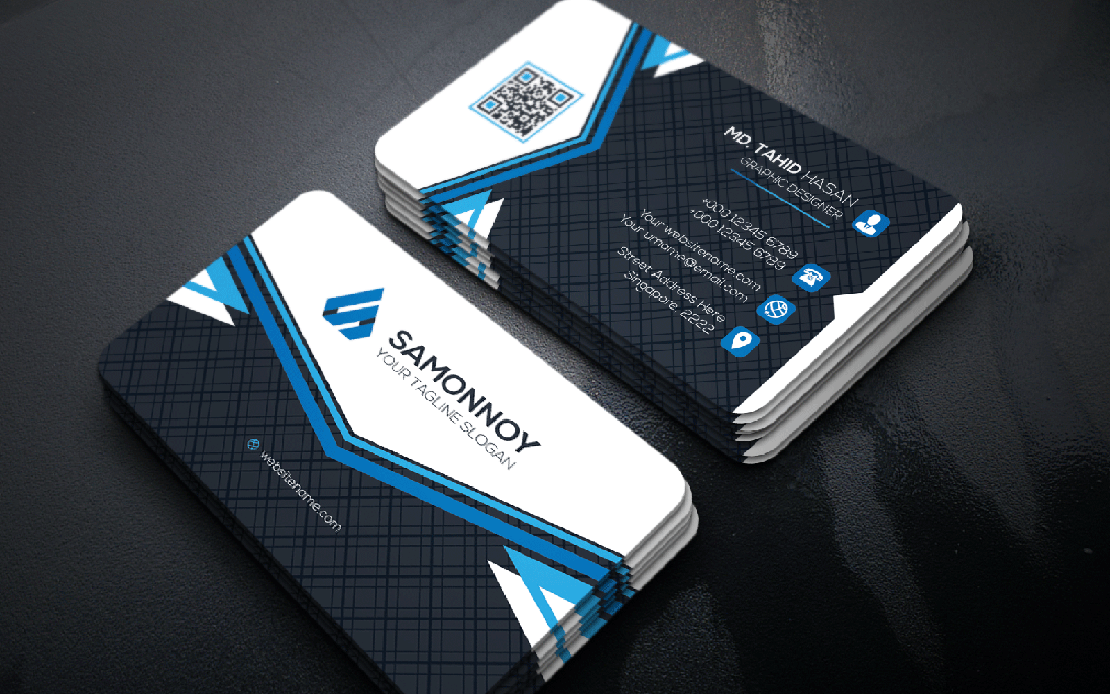 Download Фирменный стиль "Abstract Business Card - Corporate Identity Template" / Abstract Business Card - Corporate Identity Template - Фирменный стиль на тему графика print,designer,business,card,both,side,design,green,black,white,professional,modern,graphic,landscape,official,standard,creative,simple,web,logo