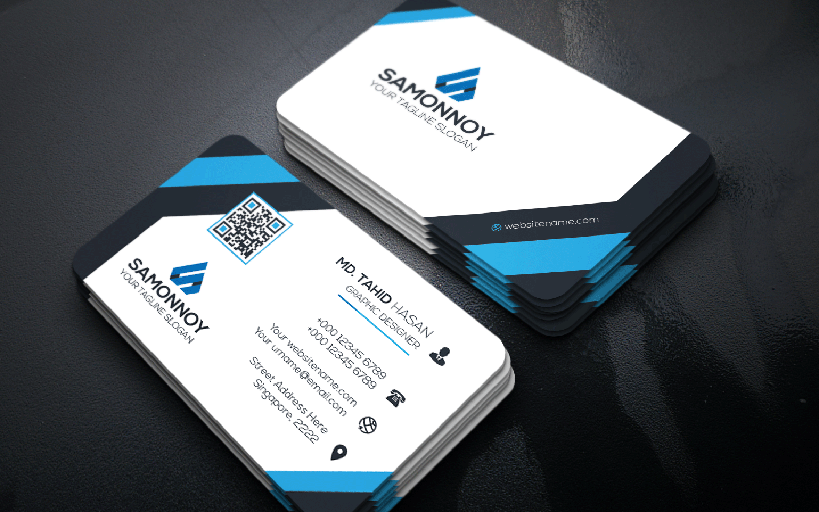 Download Фирменный стиль "Business Card - Corporate Identity Template" / Business Card - Corporate Identity Template - Фирменный стиль на тему графика print,designer,business,card,both,side,design,green,black,white,professional,modern,graphic,landscape,official,standard,creative,simple,web,logo