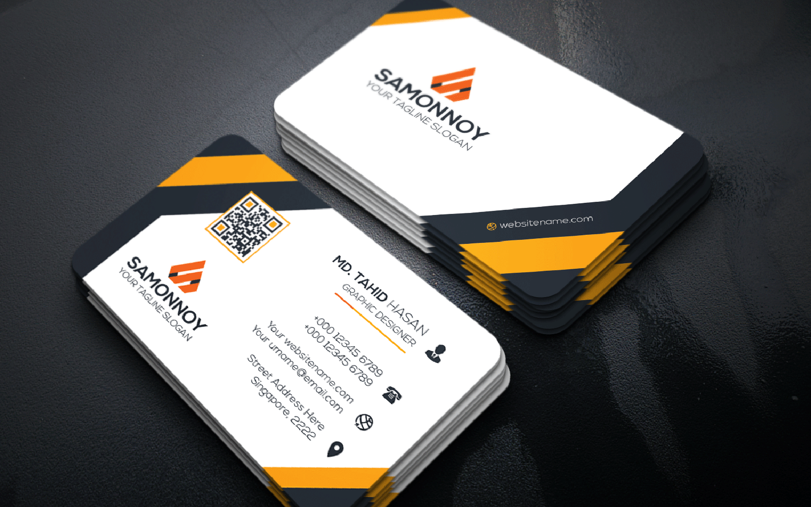 Download Фирменный стиль "Business Card - Corporate Identity Template" / Business Card - Corporate Identity Template - Фирменный стиль на тему графика print,designer,business,card,both,side,design,green,black,white,professional,modern,graphic,landscape,official,standard,creative,simple,web,logo