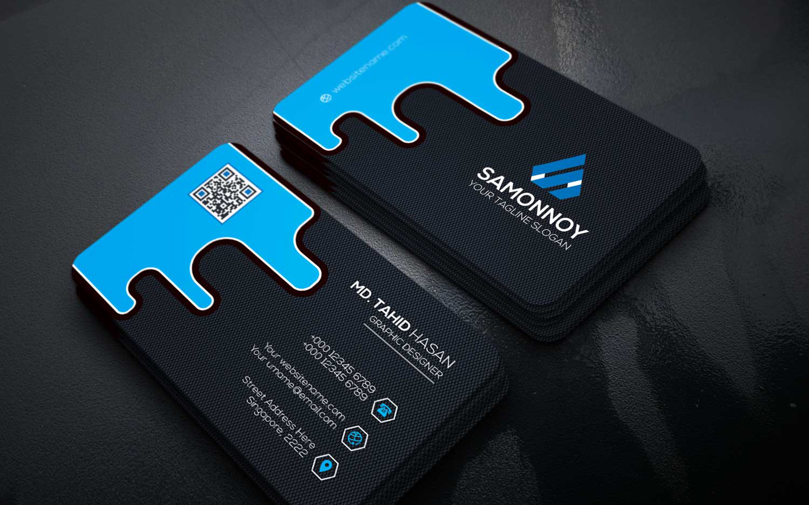 Download Фирменный стиль "Business Card - Corporate Identity Template" / Business Card - Corporate Identity Template - Фирменный стиль на тему графика print,designer,business,card,both,side,design,green,black,white,professional,modern,graphic,landscape,official,standard,creative,simple,web,logo