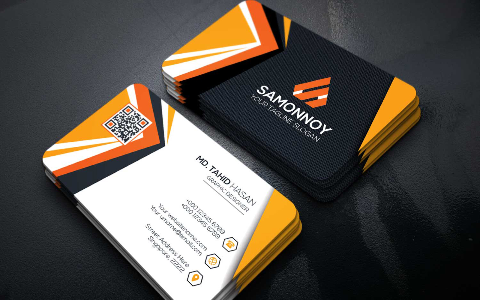 Download Фирменный стиль "Business Card - Corporate Identity Template" / Business Card - Corporate Identity Template - Фирменный стиль на тему графика print,designer,business,card,both,side,design,green,black,white,professional,modern,graphic,landscape,official,standard,creative,simple,web,logo