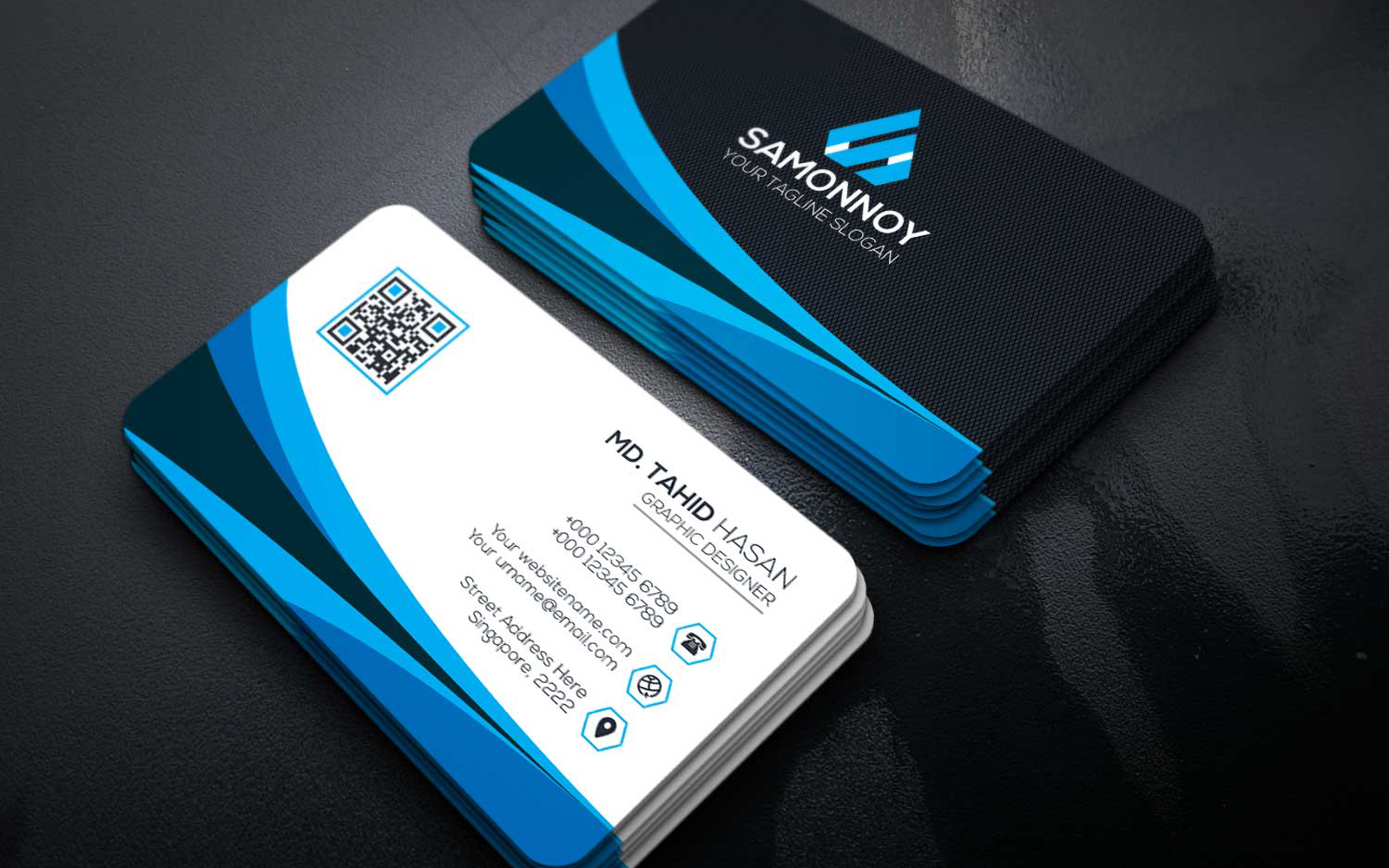 Download Фирменный стиль "Business Card - Corporate Identity Template" / Business Card - Corporate Identity Template - Фирменный стиль на тему графика print,designer,business,card,both,side,design,green,black,white,professional,modern,graphic,landscape,official,standard,creative,simple,web,logo