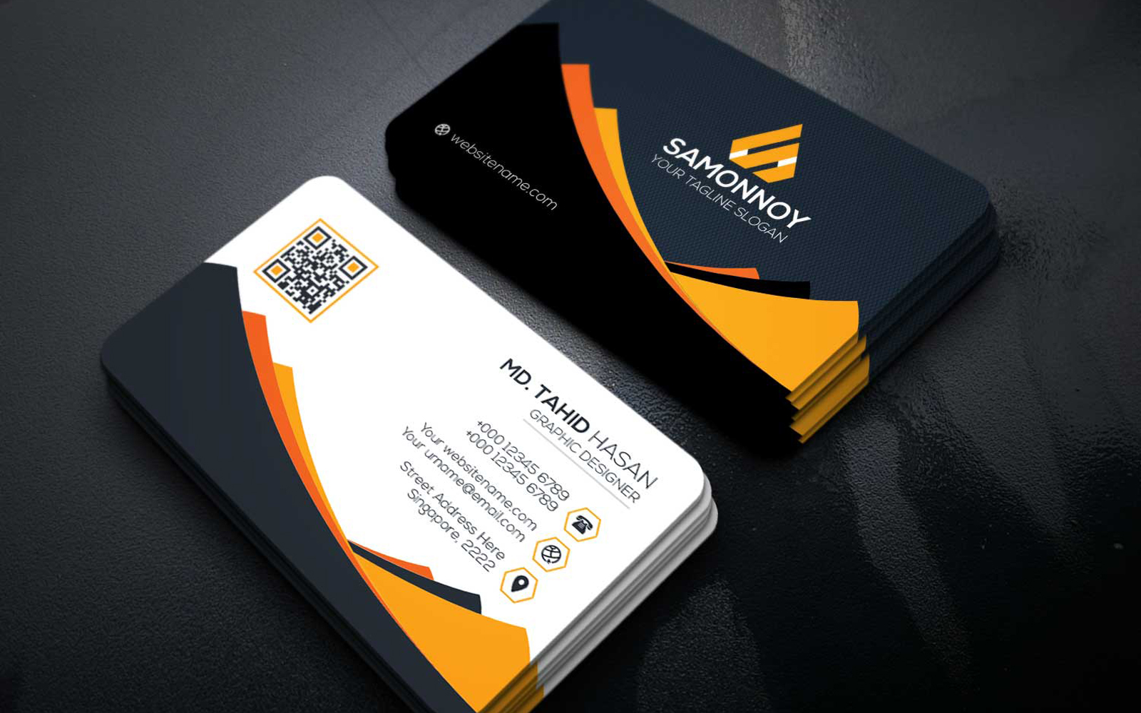 Download Фирменный стиль "Business Card - Corporate Identity Template" / Business Card - Corporate Identity Template - Фирменный стиль на тему графика print,designer,business,card,both,side,design,green,black,white,professional,modern,graphic,landscape,official,standard,creative,simple,web,logo