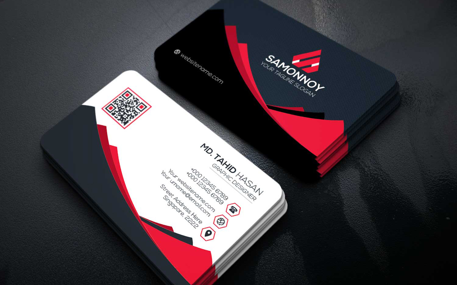 Download Фирменный стиль "Business Card - Corporate Identity Template" / Business Card - Corporate Identity Template - Фирменный стиль на тему графика print,designer,business,card,both,side,design,green,black,white,professional,modern,graphic,landscape,official,standard,creative,simple,web,logo